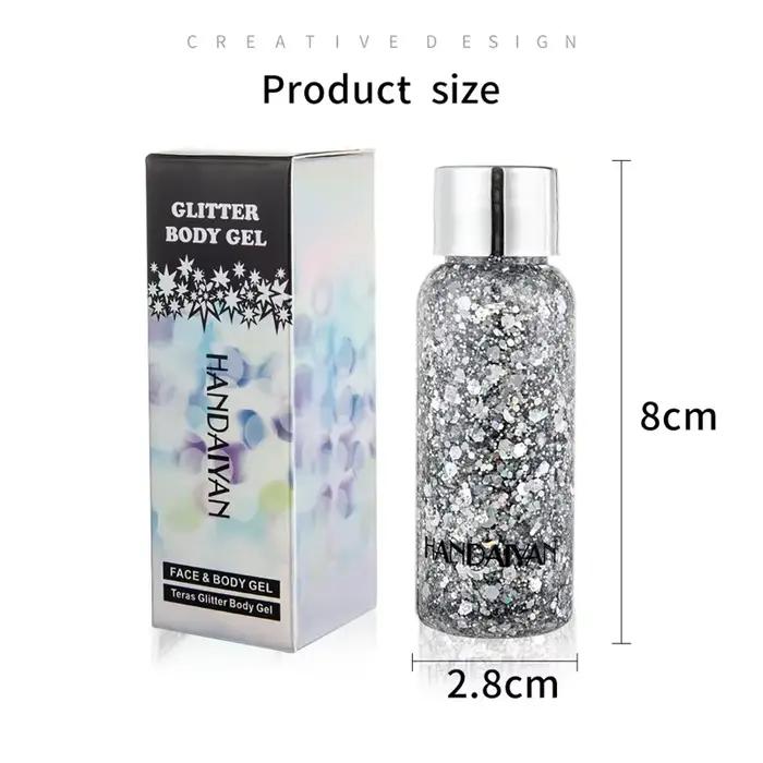 Gel à paillettes scintillantes pour yeux corps visage polyvalent résistant à l'eau pour toutes les occasions festive artistique et quotidienne