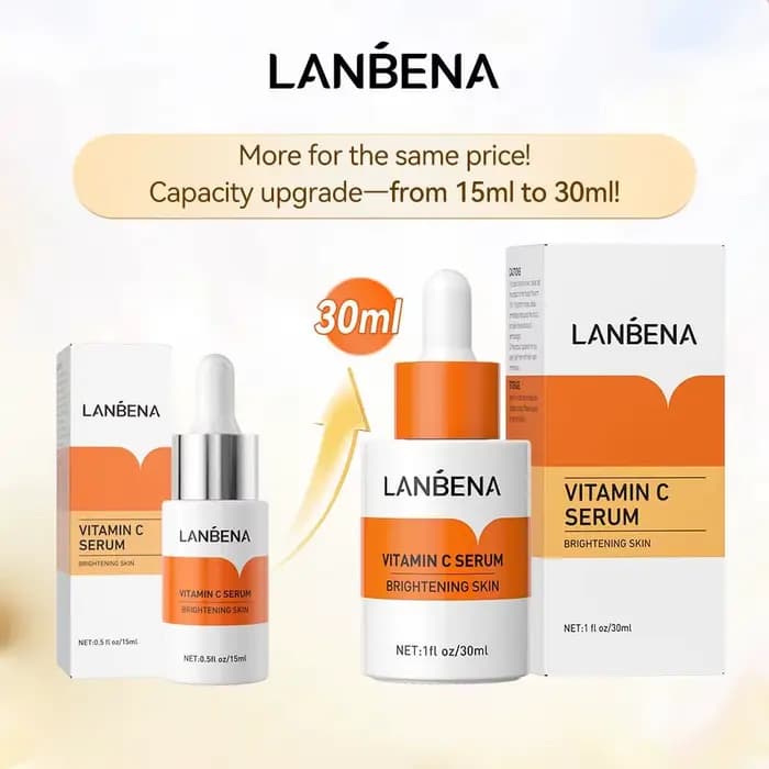 LANBENA sérum de vitamine C pour crème pour le visage blanchissant hydratant dissolvant de taches de rousseur estompe