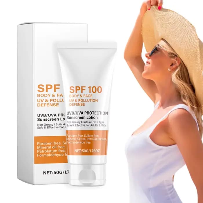 Crème solaire visage et corps non grasse SPF 100+