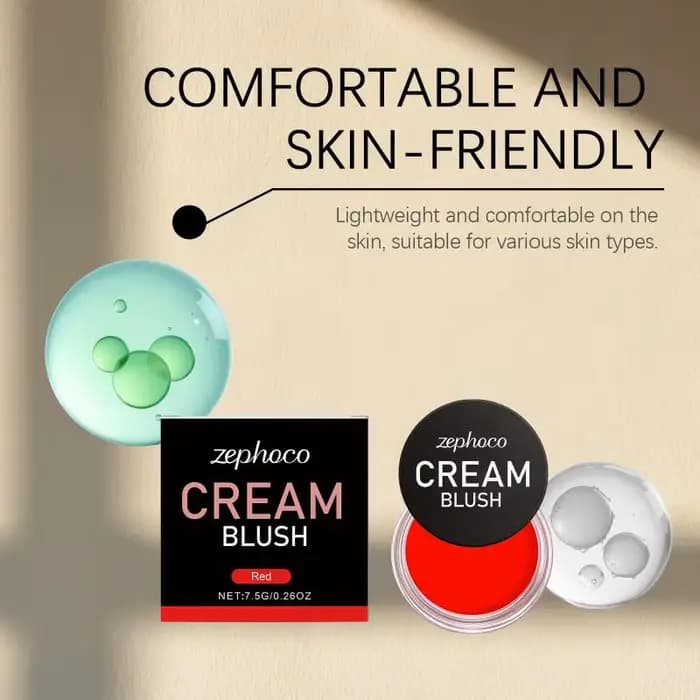 Fard à joues crème rouge hydratant