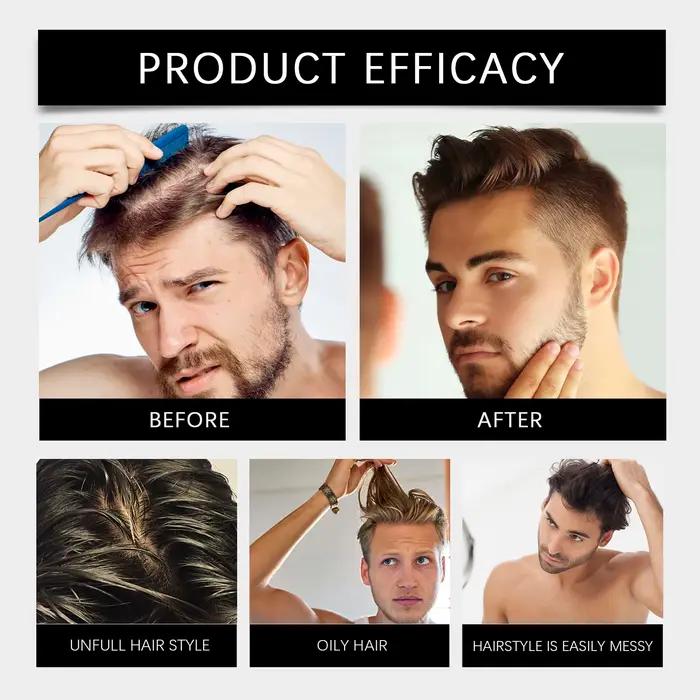 Argile pour cheveux pour hommes, finition mate, forte tenue, boue coiffante, aspect naturel, cheveux texturés, sans sensation collante, pour coiffure pour hommes, 100g