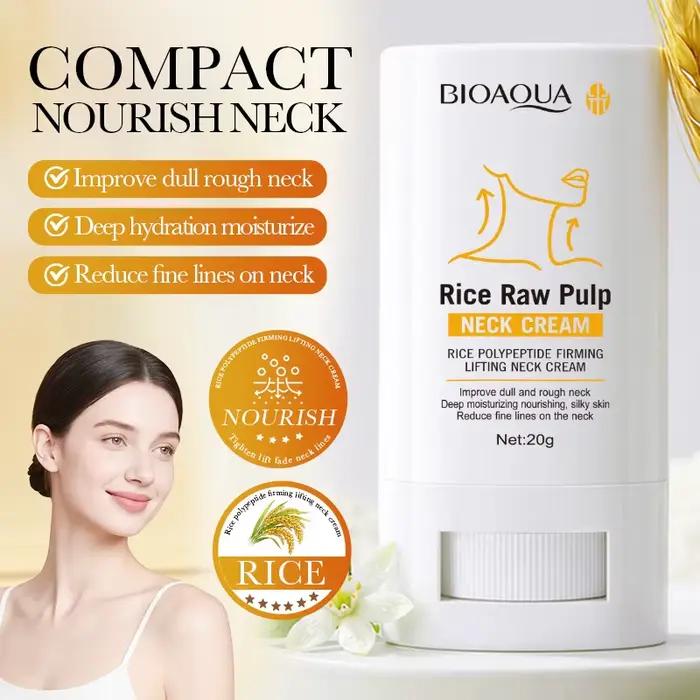Crème hydratante pour le cou à la pulpe de riz baume léger non gras soin quotidien anti-rides pour femmes occasions spéciales