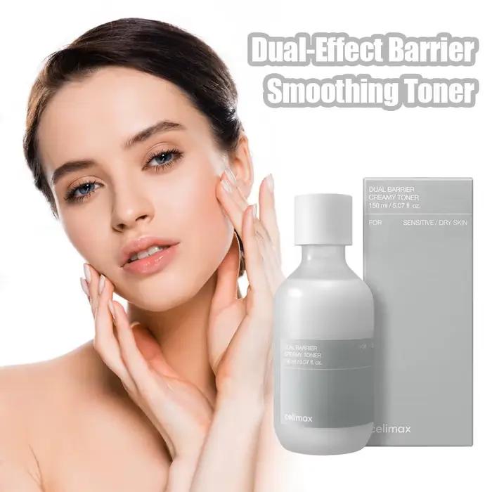 Celimax Toner apaisant barrière 150 ml double action calme les rougeurs lisse la peau sans alcool pour les peaux sensibles léger hydratant