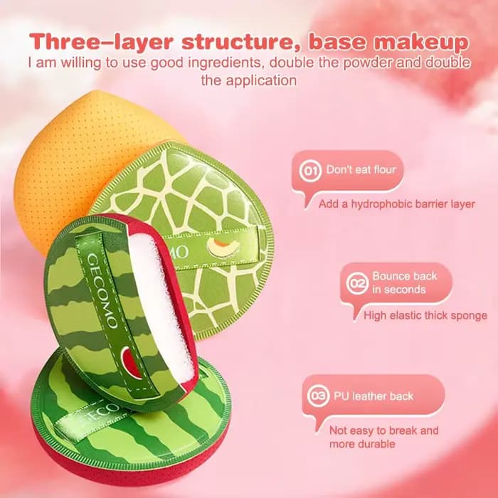 Épaissir barbe à papa cosmétique bouffée Super douce éponge coussin d'air poudre bouffées fond de teint correcteur sec et humide maquillage beauté