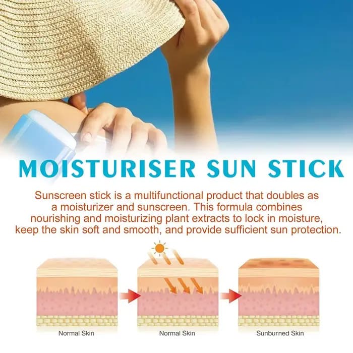 Crème solaire bâton SPF 50 + protection UV Anti-oxydant bloc