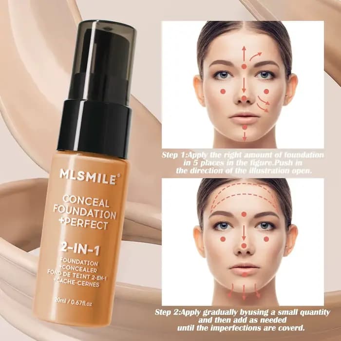 Fond de teint à couverture complète brun foncé 30ml