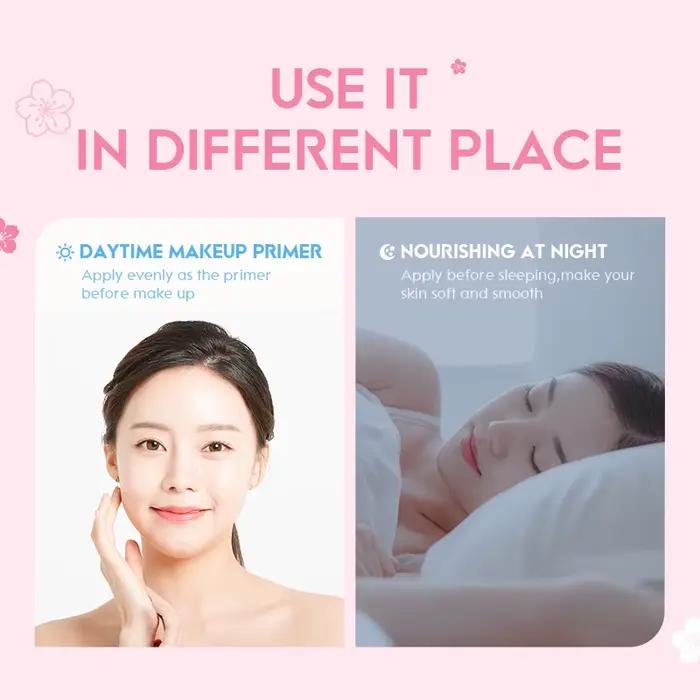 Crème pour le visage à l'essence de Sakura du Japon