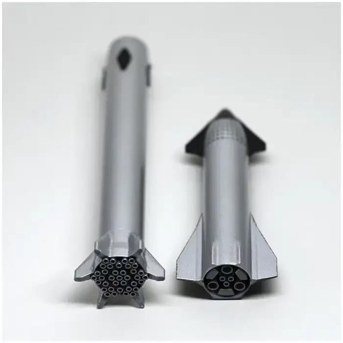 Modèle de fusée en métal moulé sous pression Falcon 9 Dragon Heavy 1:233 et Starship 1:375, collection décorative