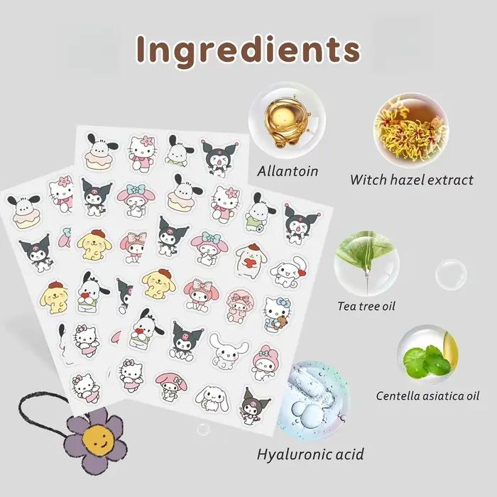 80 autocollants anti-boutons Sanrio