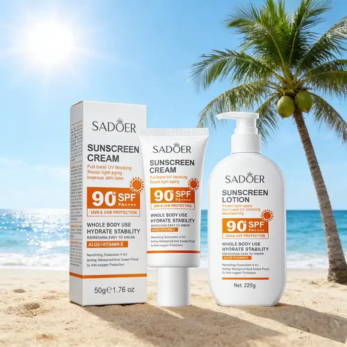 Lotion solaire pour le corps et le visage