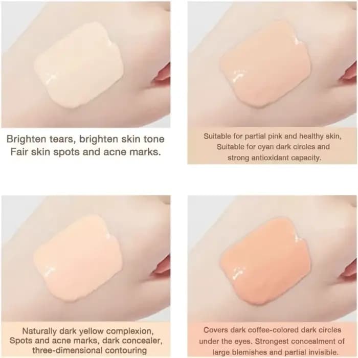 Correcteur liquide hydratant 4 couleurs