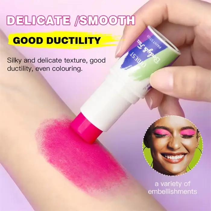 Bâton de peinture pour le corps et le visage, Modification tridimensionnelle naturelle, Contour éclaircissant, ton de peau, stylo de peinture lavable pour le visage, Art de fête