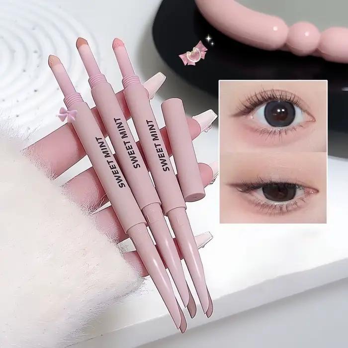 Sweetmint ménisque Double extrémité ver à soie Eyeliner ombre mettre en évidence naturellement éclaircissant maquillage des yeux longue durée deux-en-un