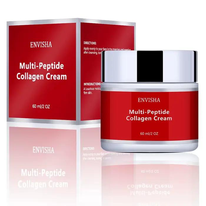 ENVISHA-Crème pour le visage multi-peptide au collagène, soins de la peau, anti-déformile, vieillissement, hydratant, rétrécissement des pores, blanchissant, lisse, beauté, santé