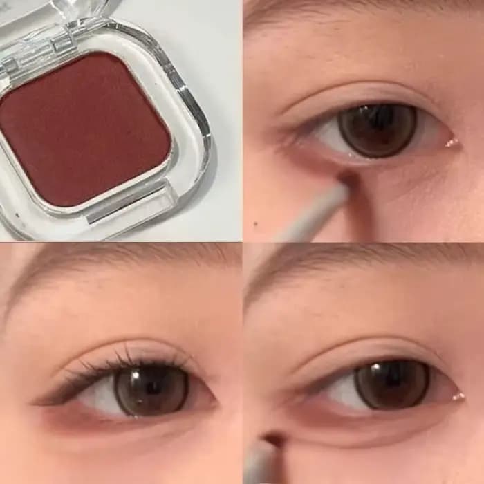 Palette de fards à paupières rouge marron