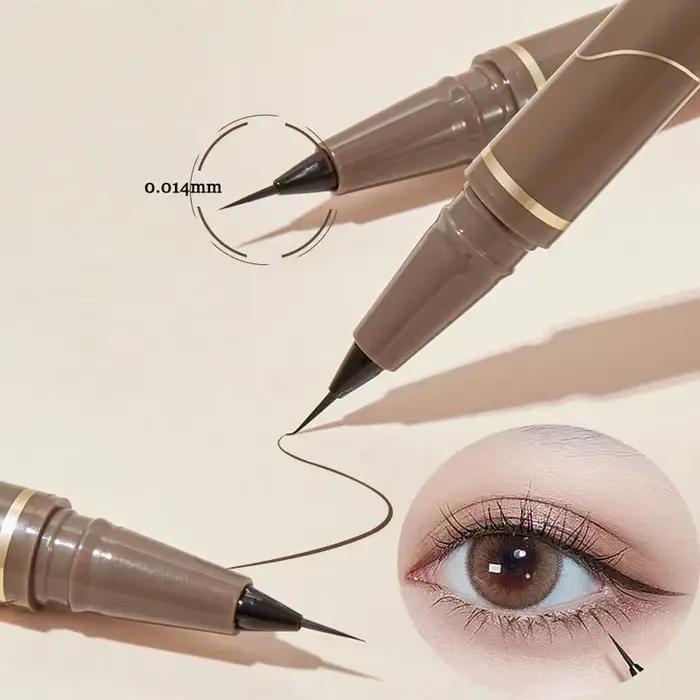 Stylo Eyeliner Ultra fin pour cils inférieurs, noir et marron, imperméable, durable, lisse, couché, ver à soie, crayons pour les yeux, outils de maquillage pour les yeux