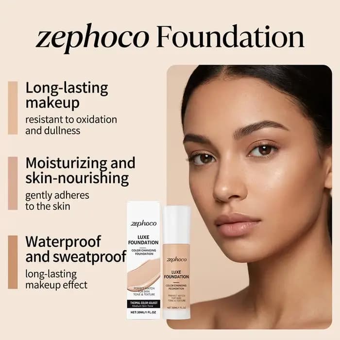 Fond de teint Zephoco Color Changing Luxe 30ml