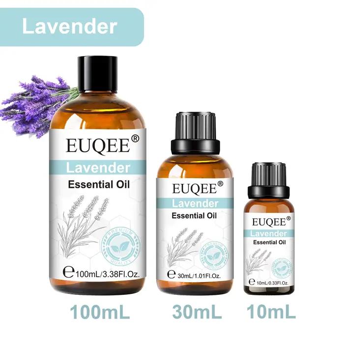 EUQEE 1 pièces 10 ml/30 ml/100 ml huile essentielle d'aromathérapie pour diffuseur-vanille Rose bois de santal Eucalyptus huiles essentielles de lavande