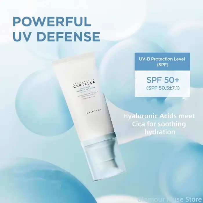 Sérum solaire hydratant Hyalu-Cica à la Centella coréenne SPF50 et crème hydratante