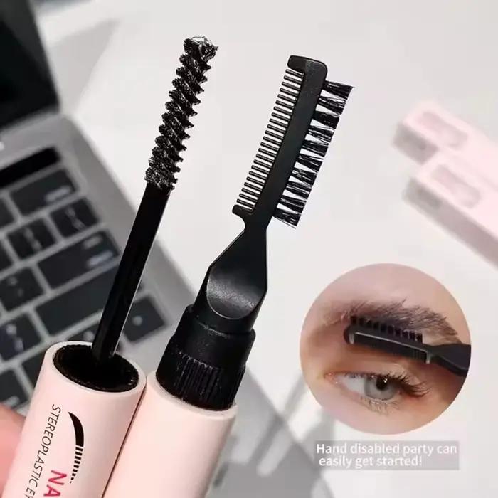 Gel à sourcils Double tête, liquide fixe, imperméable, résistant à la sueur, réparation des sourcils, Gel de maquillage pour sourcils