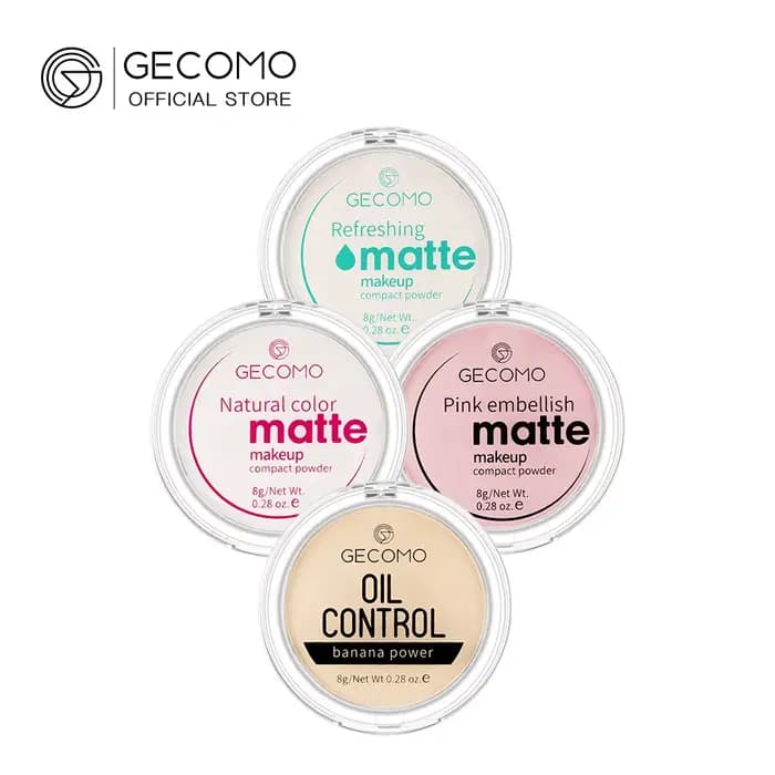 GECOMO poudre compacte matifiante 12H longue durée contrôle de l'huile