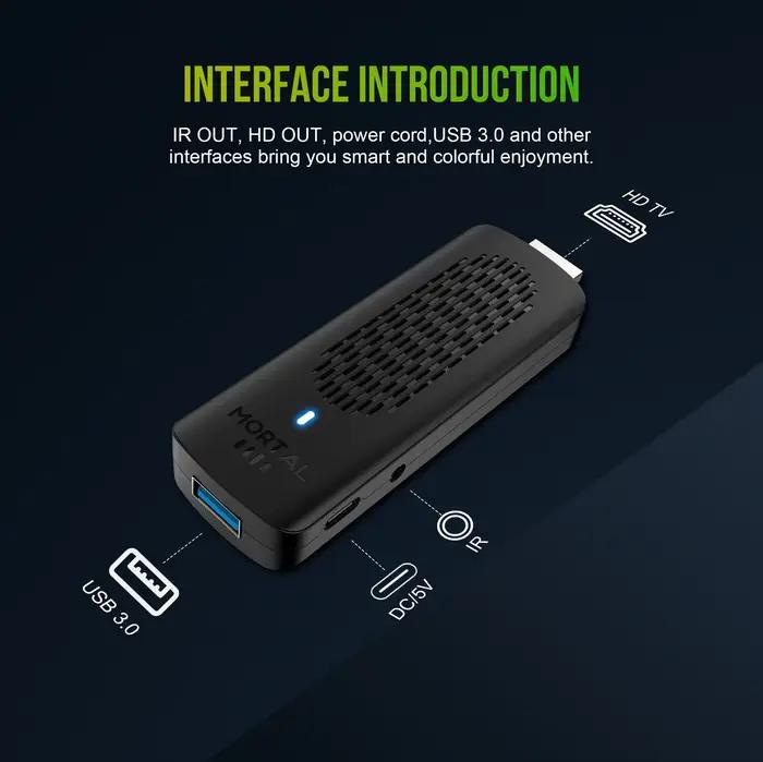 Nouveau Stick TV R3+ 2026 avec double interface utilisateur, double Wi-Fi 2.4G/5.8G, 4K Ultra HD, 8 Go 128 Go, lecteur multimédia Home Cinéma Quad Core RK3518