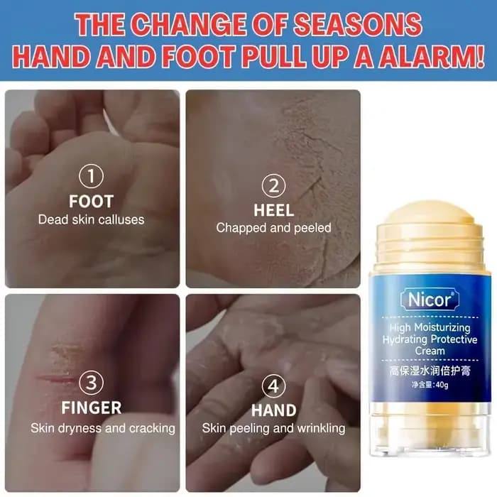 Crème hydratante pour les pieds secs