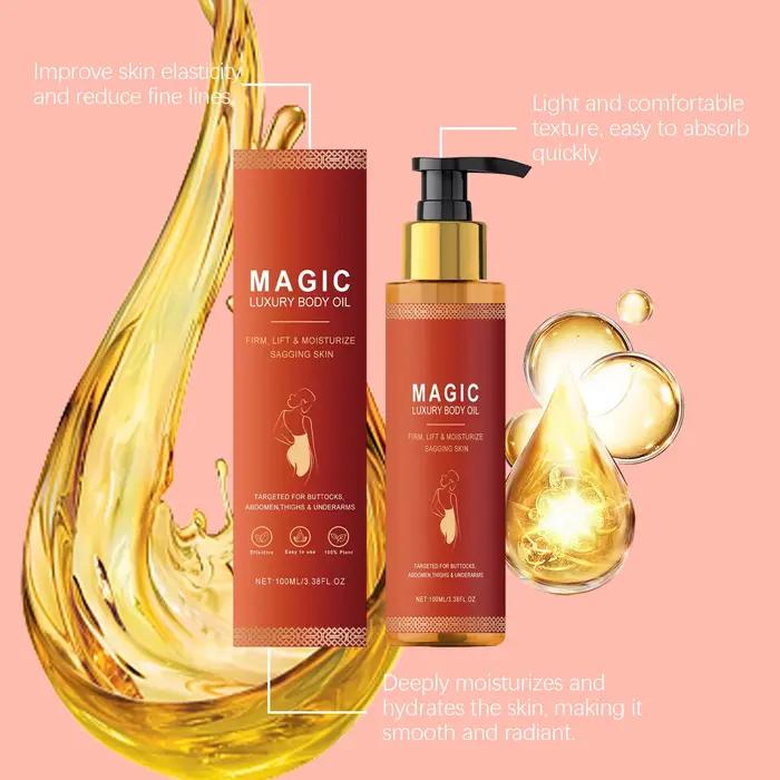 Huile corporelle magique raffermissante de luxe, hydratante pour la peau sèche et rugueuse, raffermissante pour la poitrine, les cuisses, Anti-rides, Lotion de soin pour le corps