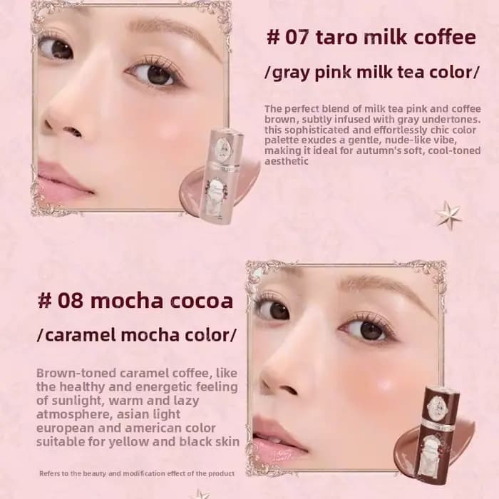 Flower Knows Strawberry Cupid Collection Blush liquide 7g crème soyeuse effet peau adhésif léger finition semblable