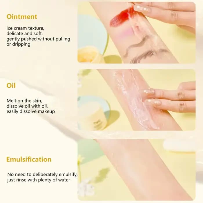 Baume Nettoyant Maquillage 100g – Crème Démaquillante Intensive pour Tous Types de Peaux – Nourrit en Profondeur pour Utilisation en Soirée