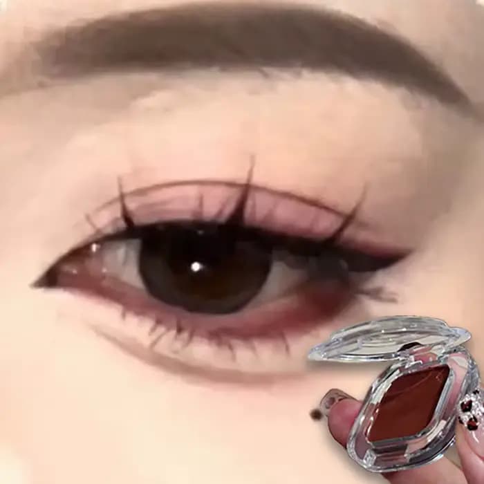 Palette de fards à paupières rouge marron