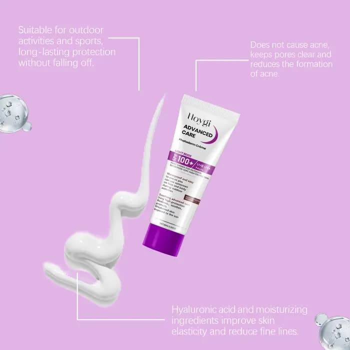 Crème solaire hydratante pour le visage Spf 100 + Protection UV
