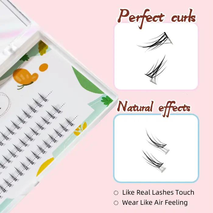 3 rangées de 60 bouquets de cils inférieurs naturels