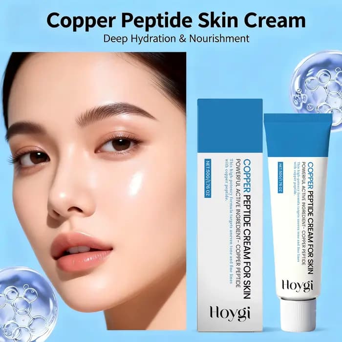 Crème au cuivre et aux peptides pour le visage : réparation de la barrière cutanée