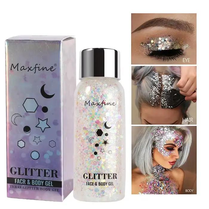Paillettes multifonctionnelles pour le maquillage et la décoration pour les fêtes et les festivals utilisables sur le corps, les cheveux et les yeux occasions spéciales femmes