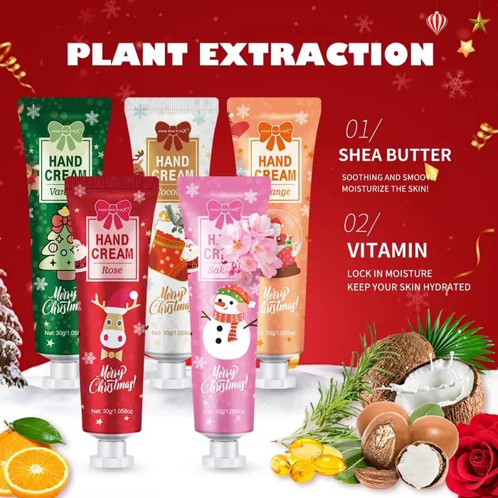 Coffret cadeau de crème pour les mains de noël, hydratant crème pour les mains sèches, cadeau parfait pour les femmes, soins quotidiens des mains, 20 pièces
