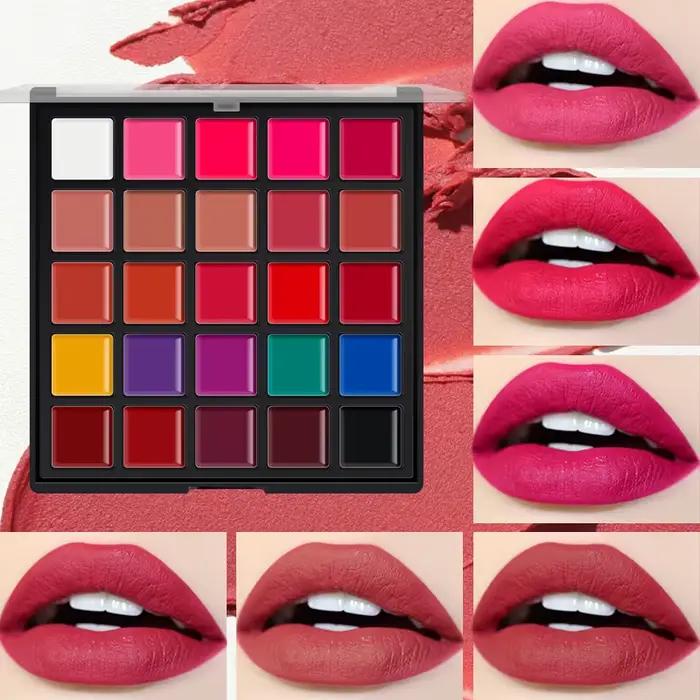 Rouge à lèvres mat velours 25 couleurs – Fini doux et estompé
