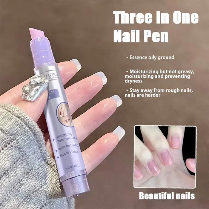 Stylo d'huile pour soins des ongles 3-en-1