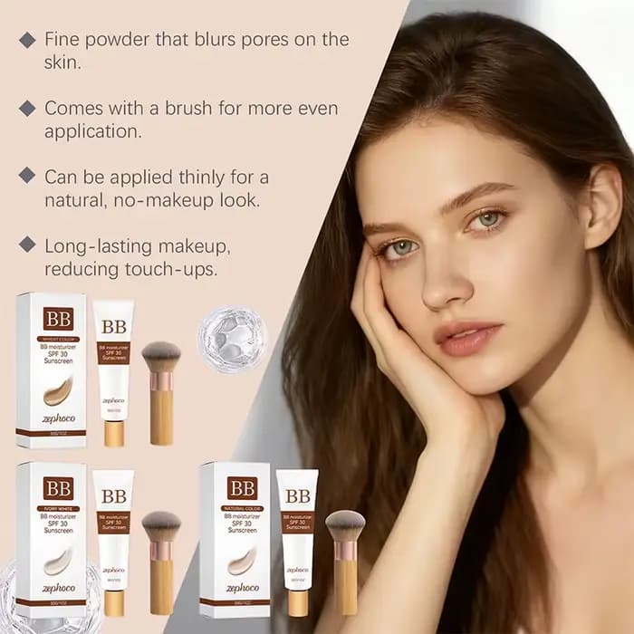Ensemble de crème BB avec pinceau