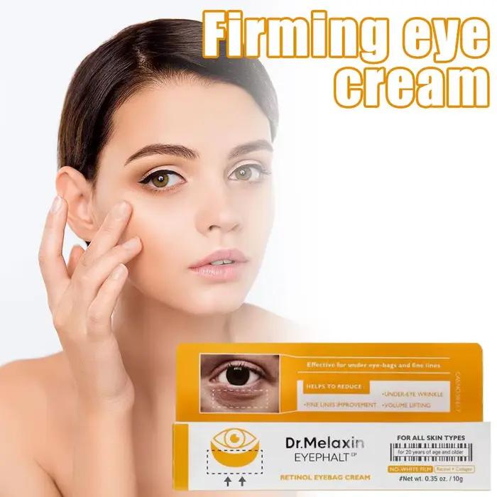 Crème contour des yeux au rétinol pour réparer les poches et les cernes, patchs contour des yeux au calcium, atténue les ridules, raffermit, illumine