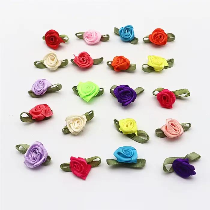 Accessoires pour cheveux faits à la main, avec petites feuilles, bouton de rose, épingle à cheveux bricolage, matériel de décoration, 20 à 40 pièces