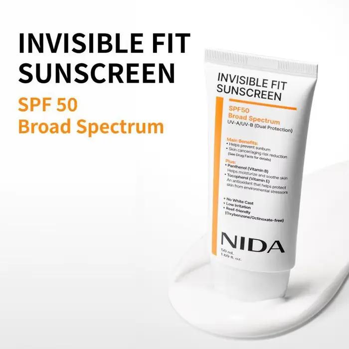 Crème solaire NIDA Invisible Fit SPF50
