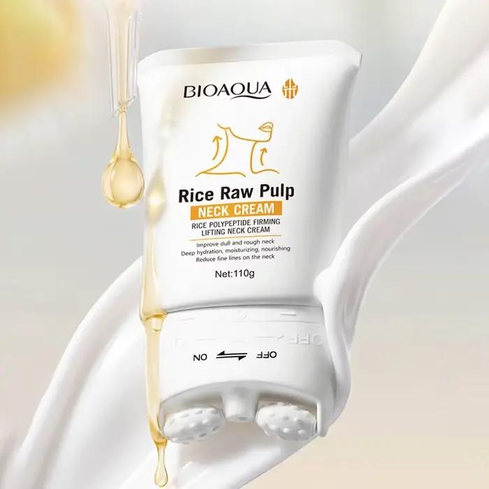 Crème hydratante pour le cou à la pulpe de riz baume léger non gras soin quotidien anti-rides pour femmes occasions spéciales