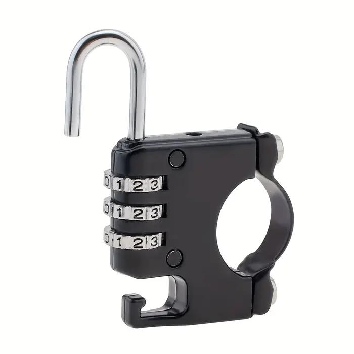 1 antivol à combinaison pour vélo électrique, cadenas durable pour casque avec crochet pratique pour la sécurité du vélo