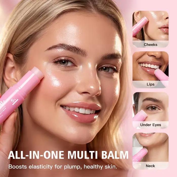 Baume multi-volumes PDRN au collagène rose anti-âge raffermissant anti-rides pour les yeux cou front rides du sourire soin de la peau revitalisante fermeté éclat naturel