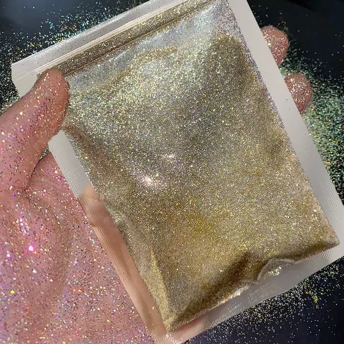 Poudre de Diamant Holographique Or