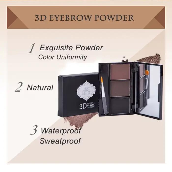 Palette de poudre à sourcils 3 couleurs