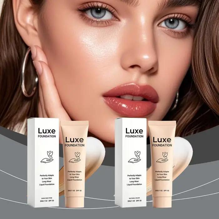 Fond de Teint Liquide Adaptatif à Changement de Couleur, Léger, Maquillage Naturel, Adaptation au Teint, Respirant, Longue Tenue, Teint Uniforme et Lisse