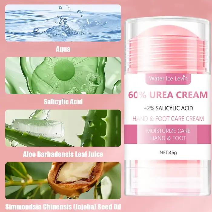 Super Hydratant 60% d'urée Super hydratant Aloe Vera augmente l'élasticité, fait mains et pieds plus délicat et brillant