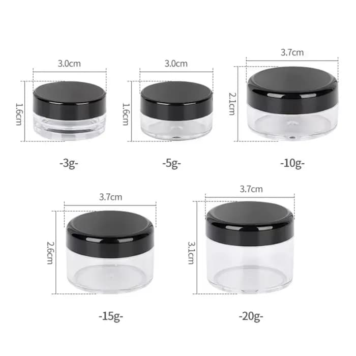 Pots de crème en plastique